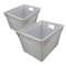 Flipside Corrugated Postal Storage Tote, 18-1/4 in L x 13-1/4 in W x 11-3/5 in H, Translucent, Plastic, 2 PK 40101 - alternate 1